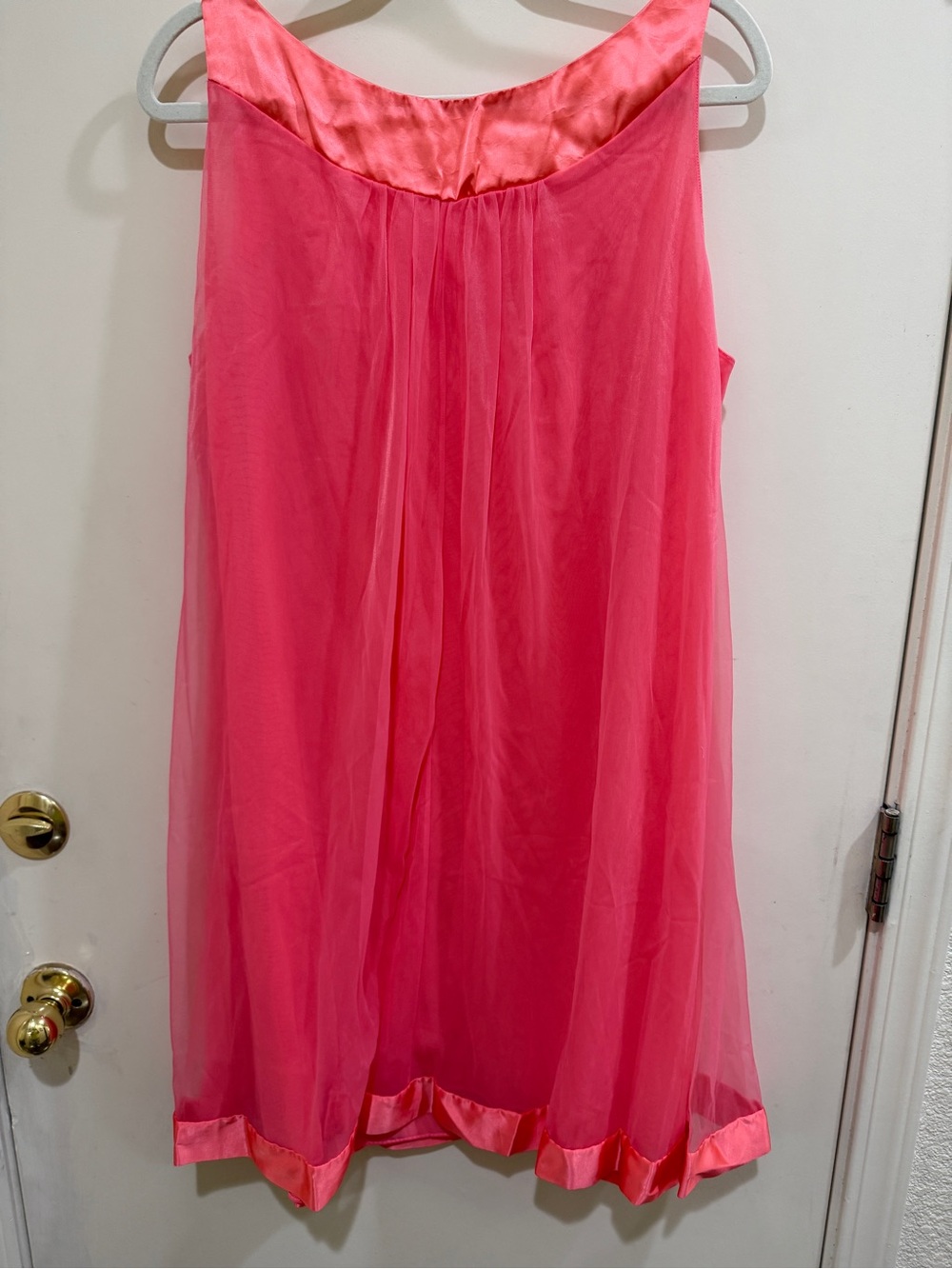 Gossard Artemis Vintage 1970s Nightgown with Robe Set Coral Pink Size Medium EUC - Picture 4 of 5